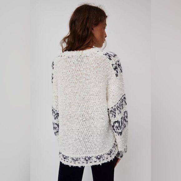 Anthropologie Pilcro Petra Feathered Sweater in Cream M - Picture 11 of 13